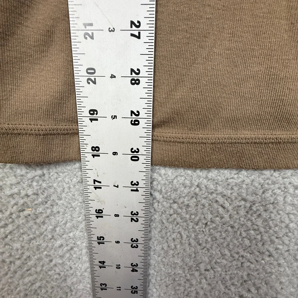 Military Cold Weather Undershirt Large Brown 1/4 Zip Long Sleeve 100%‎ Polyester
